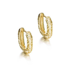 Pendientes LAVA de Plata. Baño de Oro 18k