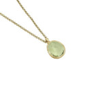 SHADE pendant with green amethyst in Silver. 18 k Gold vermeil.
