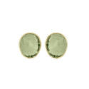 Pendientes SHADE con amatista verde de Plata. Baño de Oro de 18k.