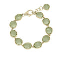 SHADE bracelet with green amethyst in Silver. 18 k Gold vermeil.