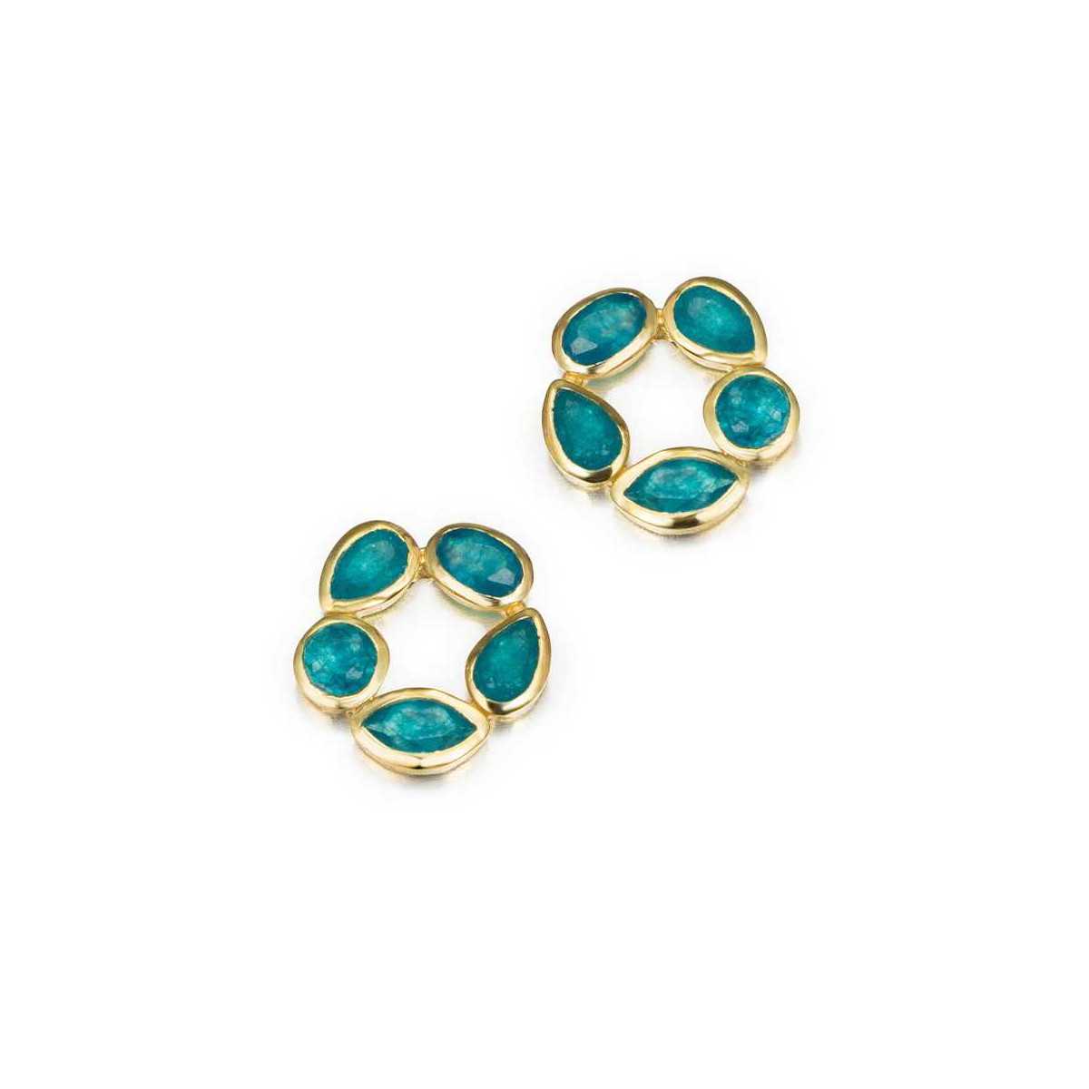 Pendientes MORNING de Plata. Baño de Oro 18k