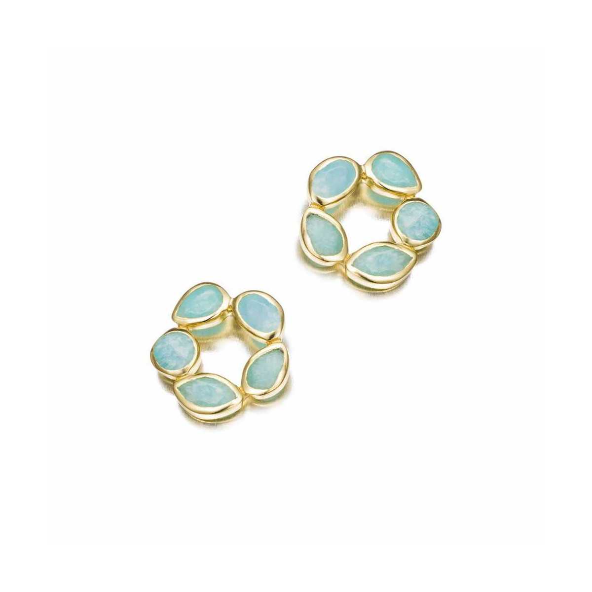 Pendientes MORNING de Plata. Baño de Oro 18k