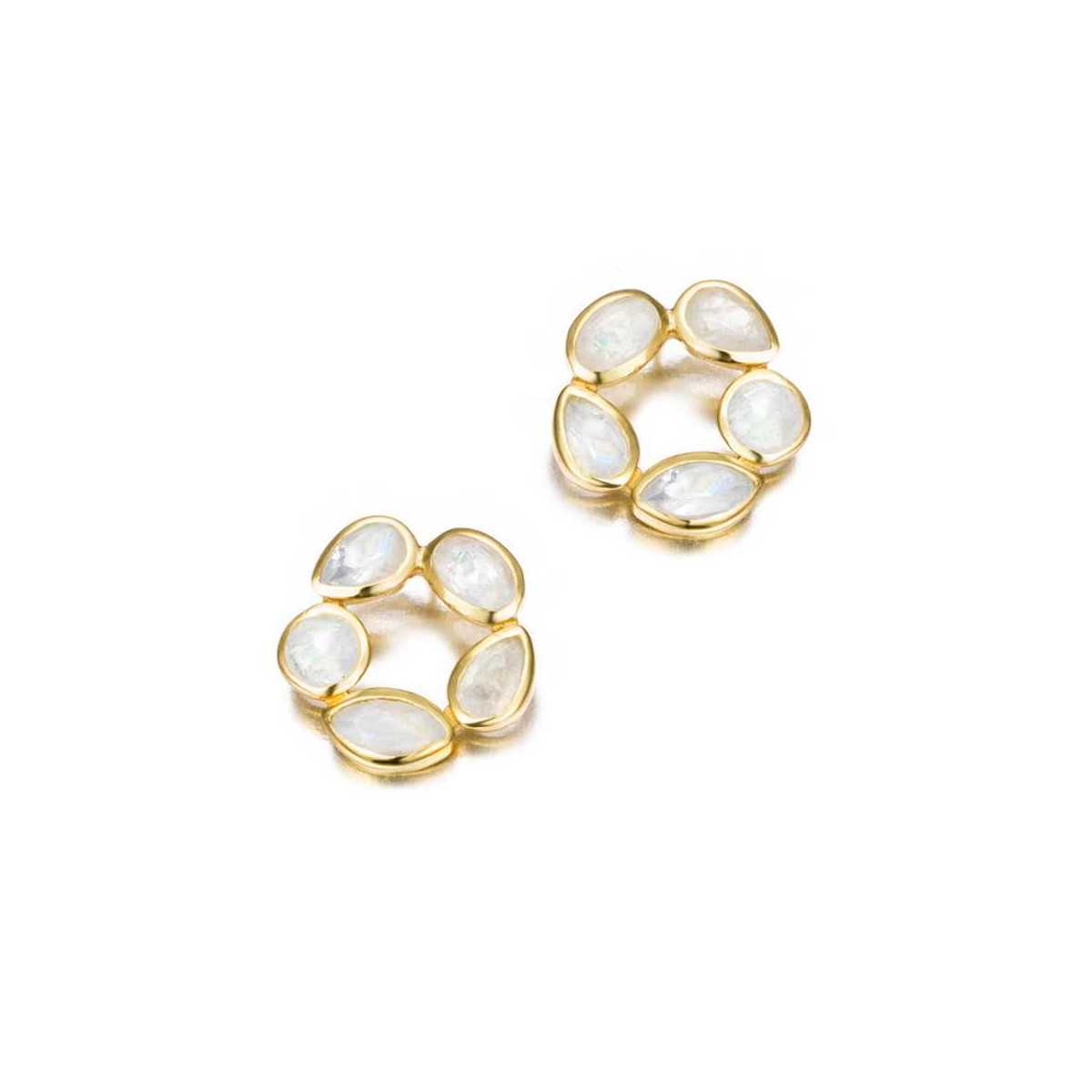 Pendientes MORNING de Plata. Baño de Oro 18k
