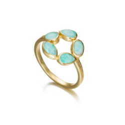 Anillo MORNING de Plata. Baño de Oro 18k