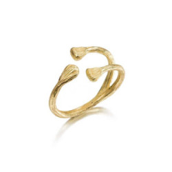 NUGGETS Ring in Silver. 18k Gold Vermeil