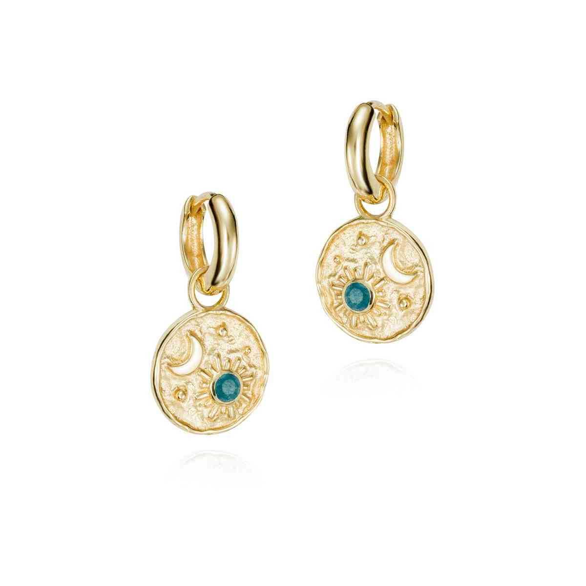 LUNA Earrings in Silver. 18k Gold Vermeil
