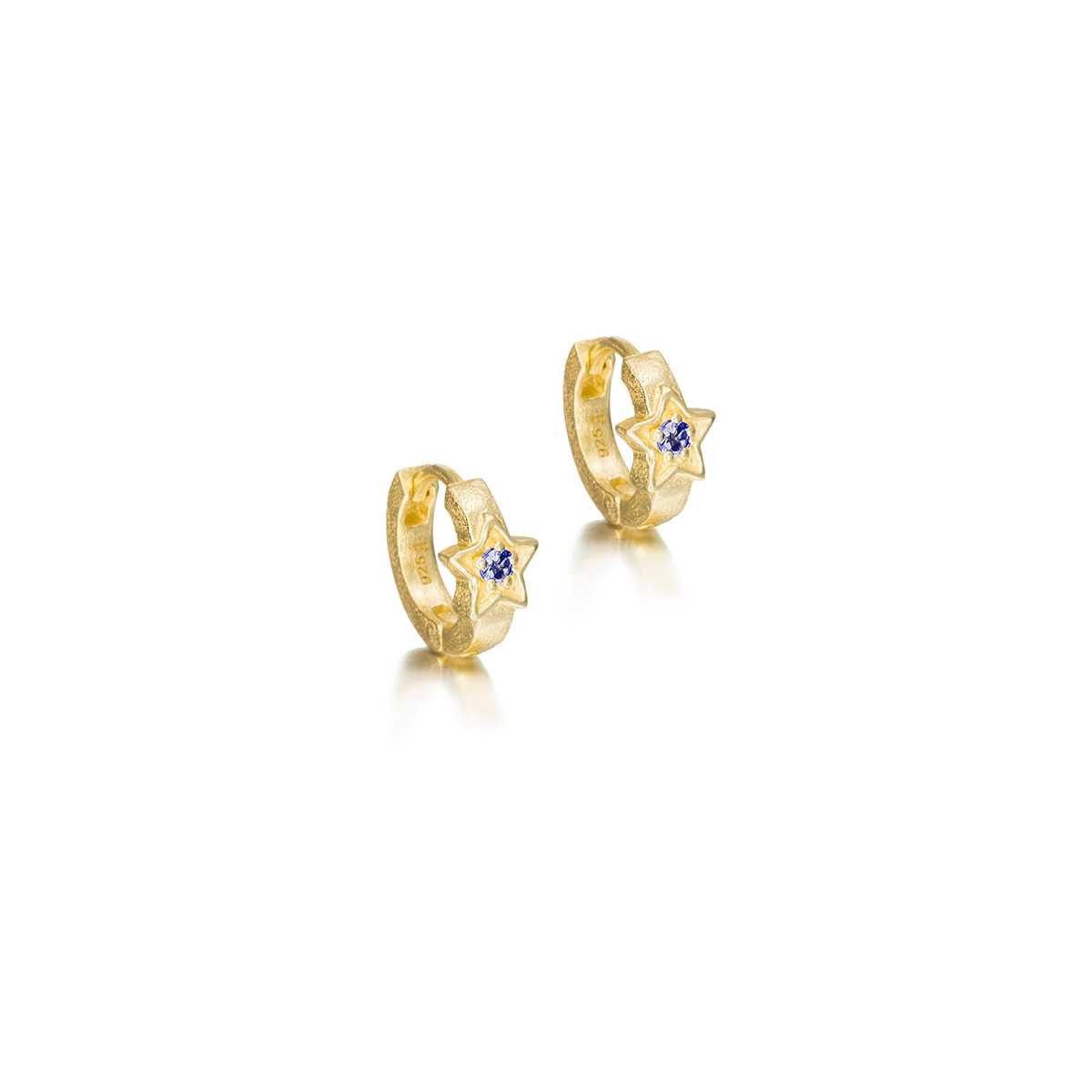 Earrings DECO in Silver. 18 k Gold vermeil