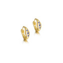 Earrings DECO in Silver. 18 k Gold vermeil