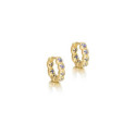 Earrings DECO in Silver. 18 k Gold vermeil