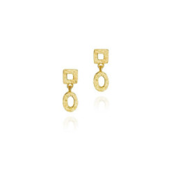 Earrings  DROP in Silver. 18 k Gold vermeil