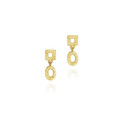 Earrings  DROP in Silver. 18 k Gold vermeil