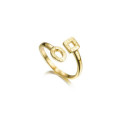 Ring  DROP in Silver. 18 k Gold vermeil