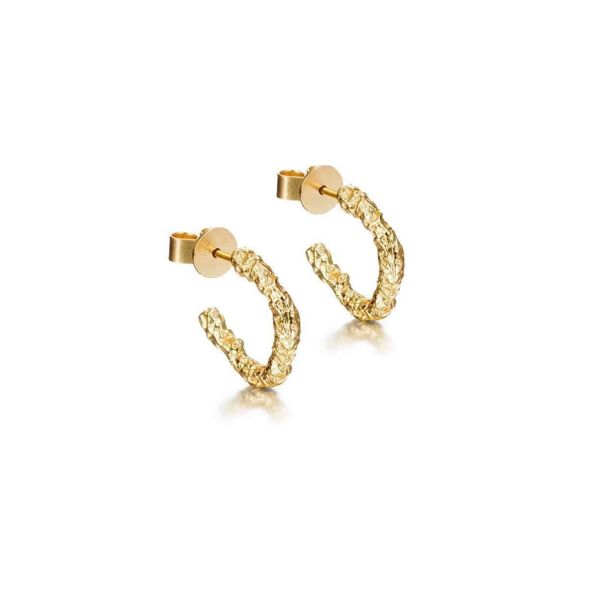 Earrings  LAVA in Silver. 18 k Gold vermeil