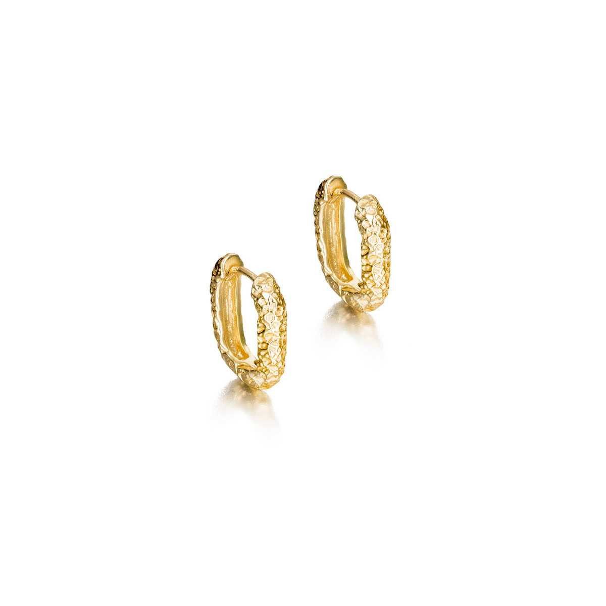 Pendientes LAVA de Plata. Baño de Oro 18k