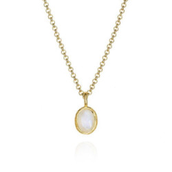 RAINBOW MOONSTONE pendant sterling silver/gold vermeil