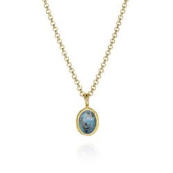 TURQUOISE pendant sterling silver/gold vermeil