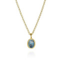 TURQUOISE pendant sterling silver/gold vermeil