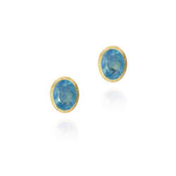 AQUAMARINE earrings sterling silver/gold vermeil