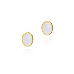 RAINBOW MOONSTONE earrings sterling silver/gold vermeil