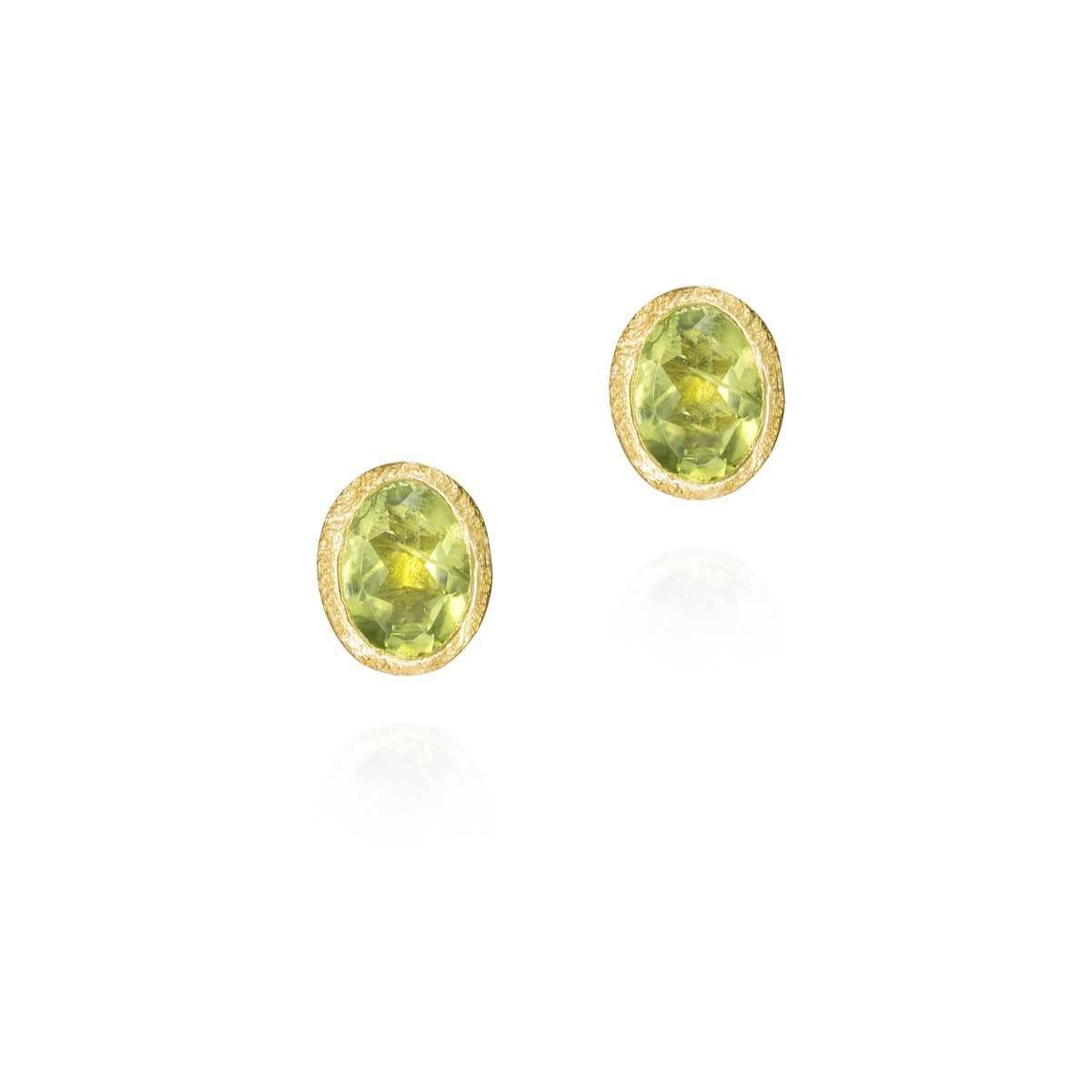 PERIDOT earrings sterling silver/gold vermeil