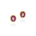 Pendientes RUBÍ plata/baño oro