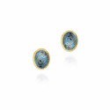 Pendientes TURQUESA plata/baño oro