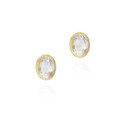 Pendientes TOPACIO BLANCO plata/baño oro