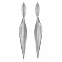 Earrings in Silver with elongated organic shape