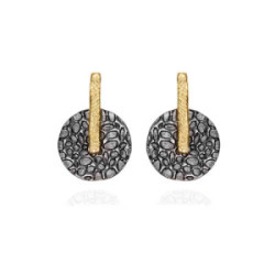 KYMBAL Earrings in Silver. Black Ruthenium and 18k Gold Vermeil