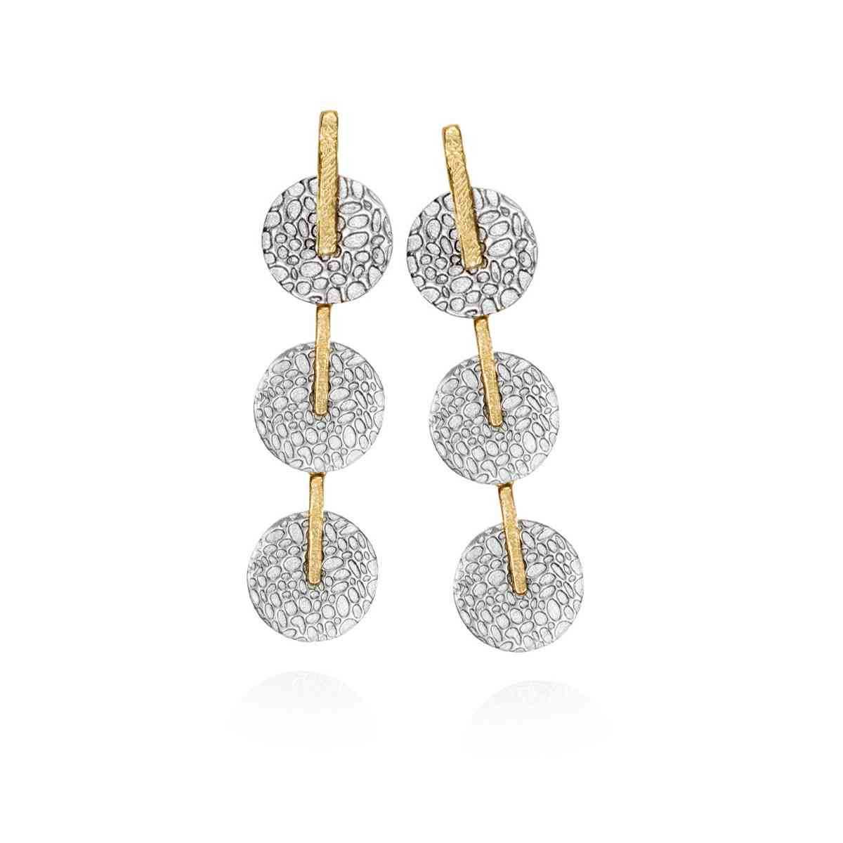 KYMBAL Earrings in Silver. 18k Gold Vermeil