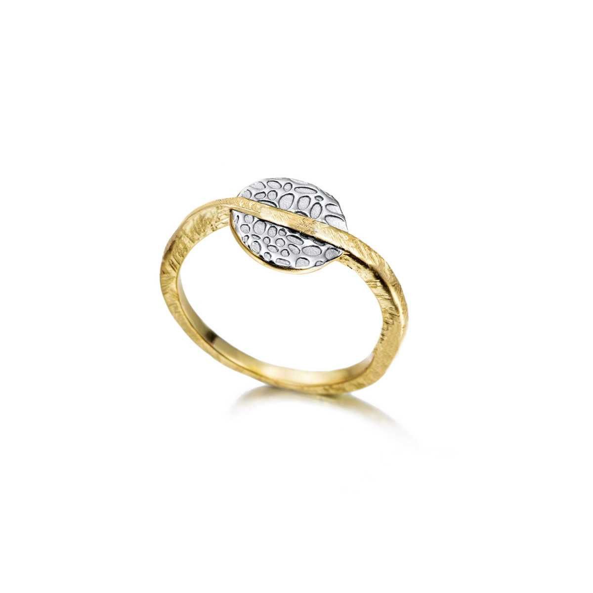 Anillo KYMBAL de Plata. Baño de Oro 18k