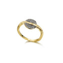KYMBAL Ring in Silver. Black Ruthenium and 18k Gold Vermeil