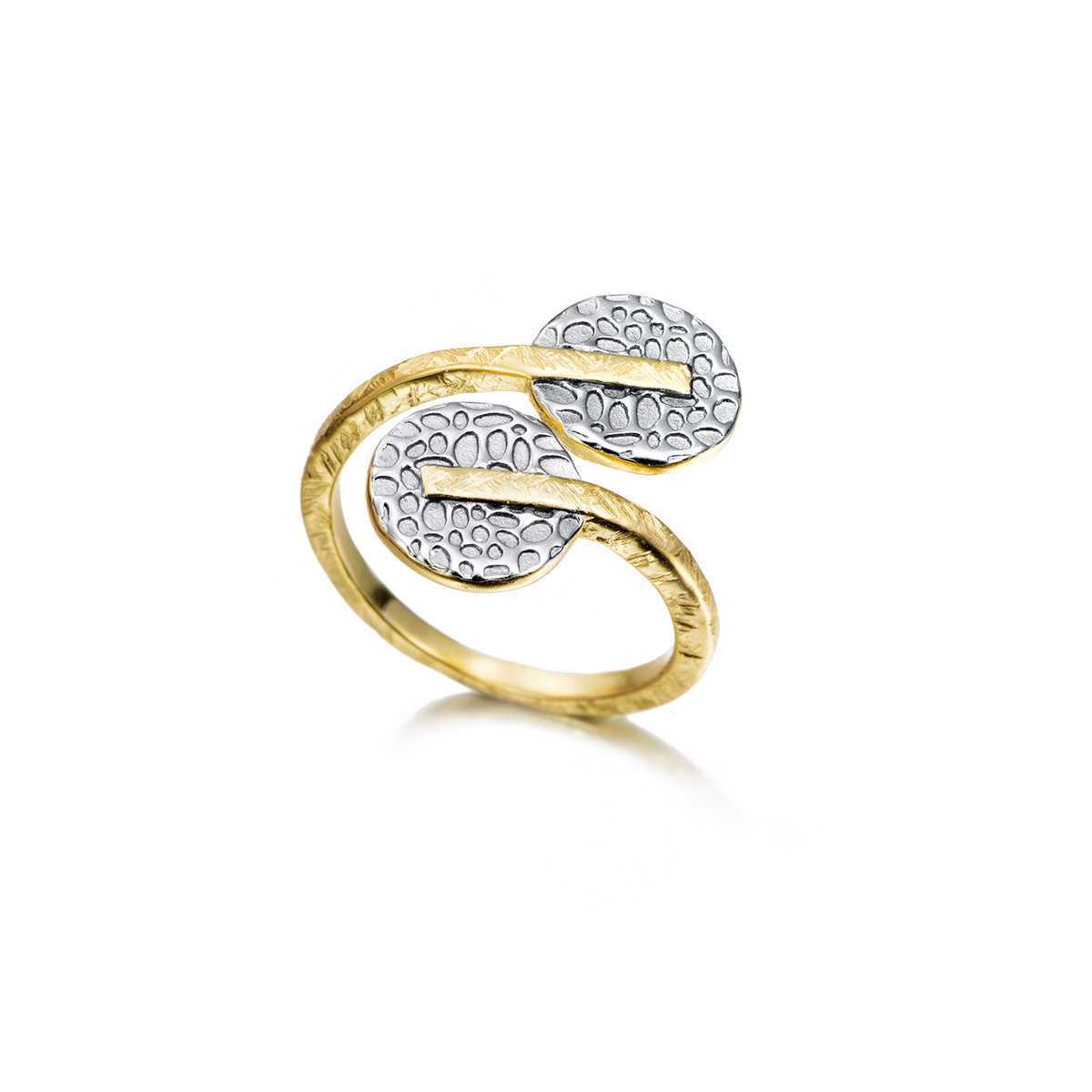 Anillo KYMBAL de Plata. Baño de Oro 18k