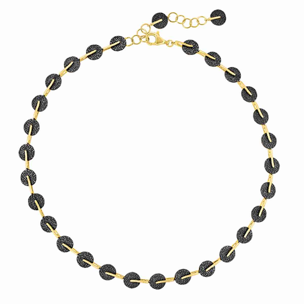 KYMBAL Necklace in Silver. Black Ruthenium and 18k Gold Vermeil