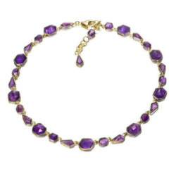 Collar AMATISTA plata/baño oro