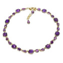 Collar AMATISTA plata/baño oro
