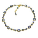 Collar LABRADORITA plata/baño oro