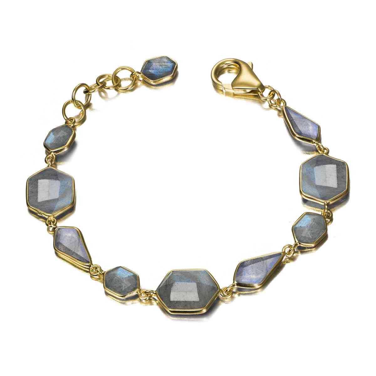 LABRADORITE bracelet sterling silver/gold vermeil