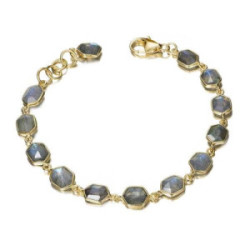 LABRADORITE bracelet sterling silver/gold vermeil