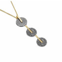 KYMBAL Pendant in Silver. Black Ruthenium and 18k Gold Vermeil