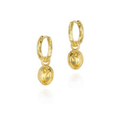 CITRINE earrings sterling silver/gold vermeil