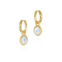 RAINBOW MOONSTONE earrings sterling silver/gold vermeil