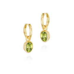 PERIDOT earrings sterling silver/gold vermeil