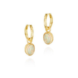 OPAL earrings sterling silver/gold vermeil
