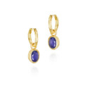 SAPPHIRE earrings sterling silver/gold vermeil