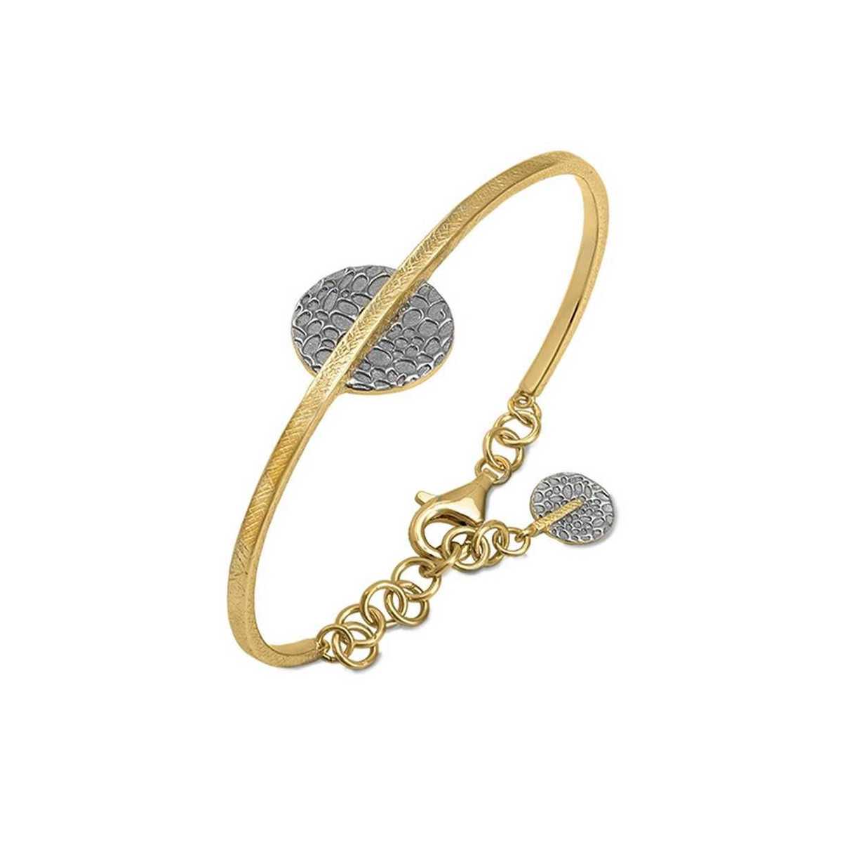 Brazalete KYMBAL de Plata. Baño de Oro 18k