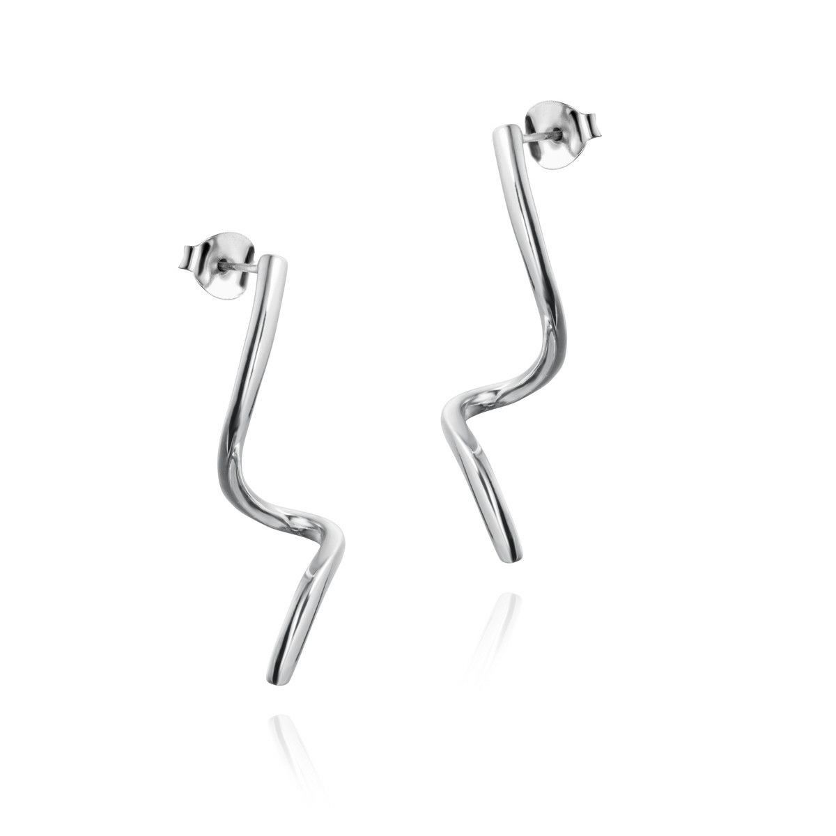 Spiral earrings in sterling silver 925