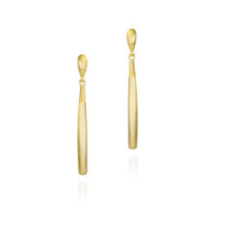 Modern long earrings in Gold vermeil
