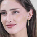 Modern long earrings in Gold vermeil