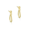 Pendientes oval mini de Plata con Baño de Oro